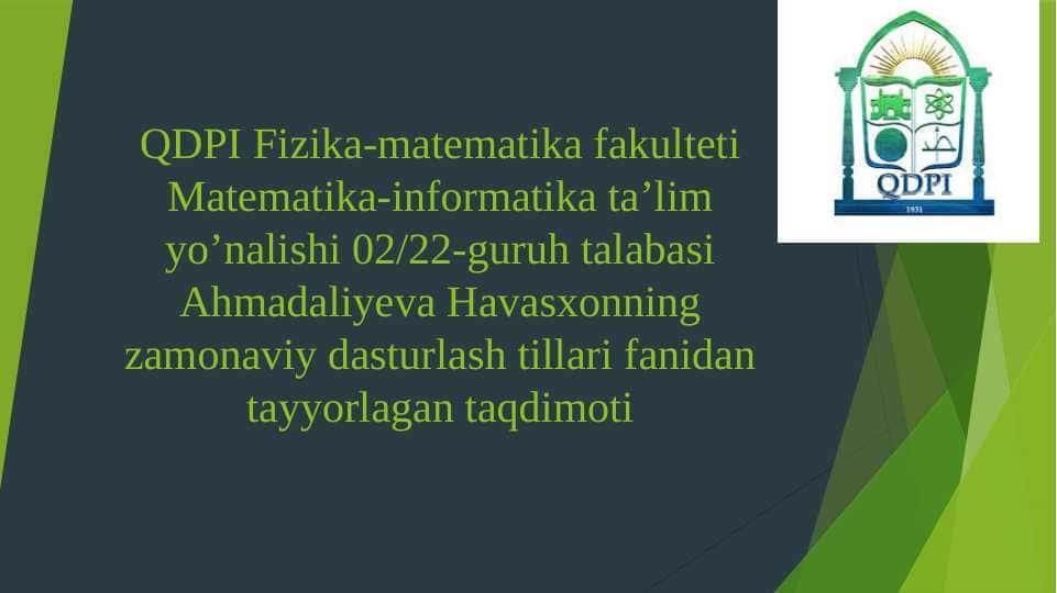 Hisoblash tartibini o’zgartirish.
Mavzusiga ppt