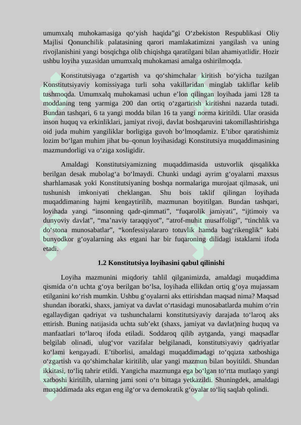 O’zbekiston Respublikasi konstitutsiyasining qabul qilinishi tarixi 6