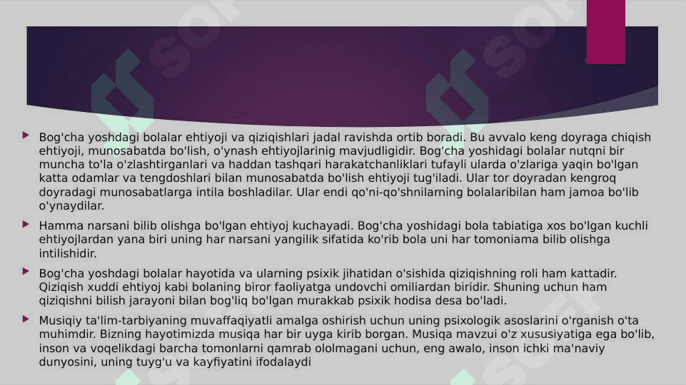 Bolalar musiqiy faoliyatining mazmuni 5