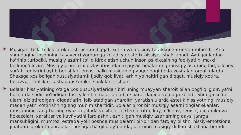 Bolalar musiqiy faoliyatining mazmuni 6