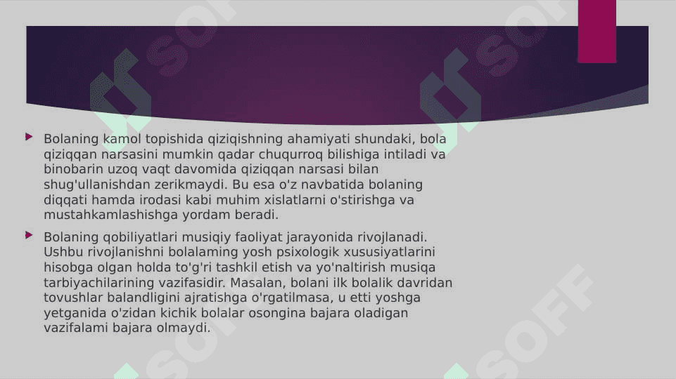 Bolalar musiqiy faoliyatining mazmuni 7