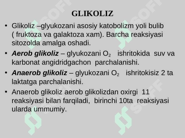 Glyukoza metobilizmi va qonda glyukoza miqdorining boshqarilishi 8