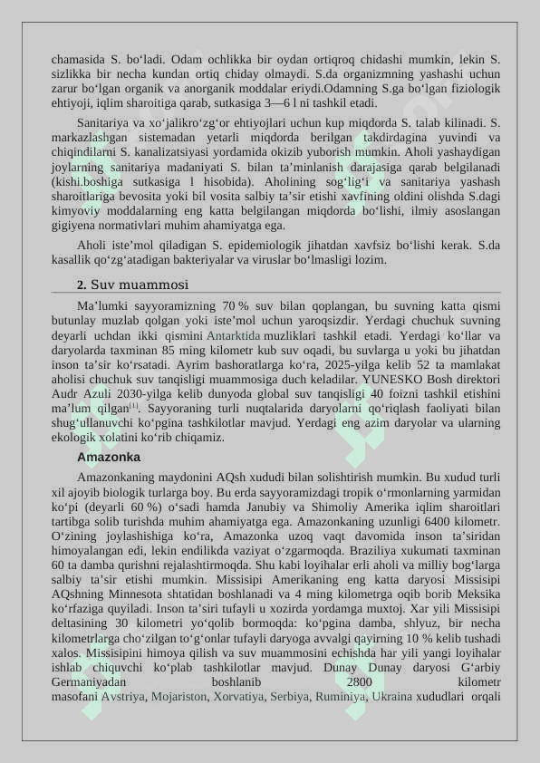 Suv va uning organizmdagi ahamiyati 4