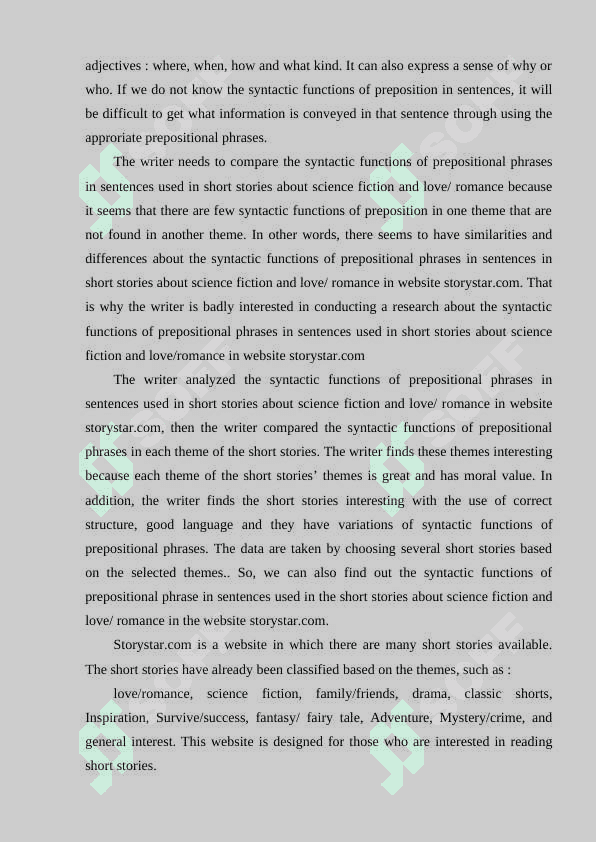 Syntactic functions of the prepositional phrase 3