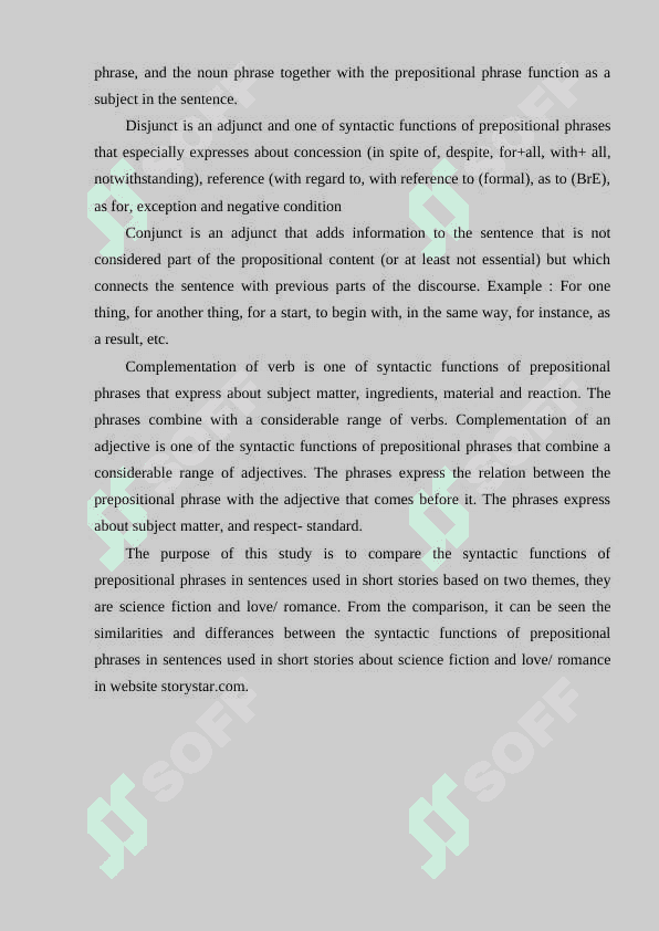 Syntactic functions of the prepositional phrase 6