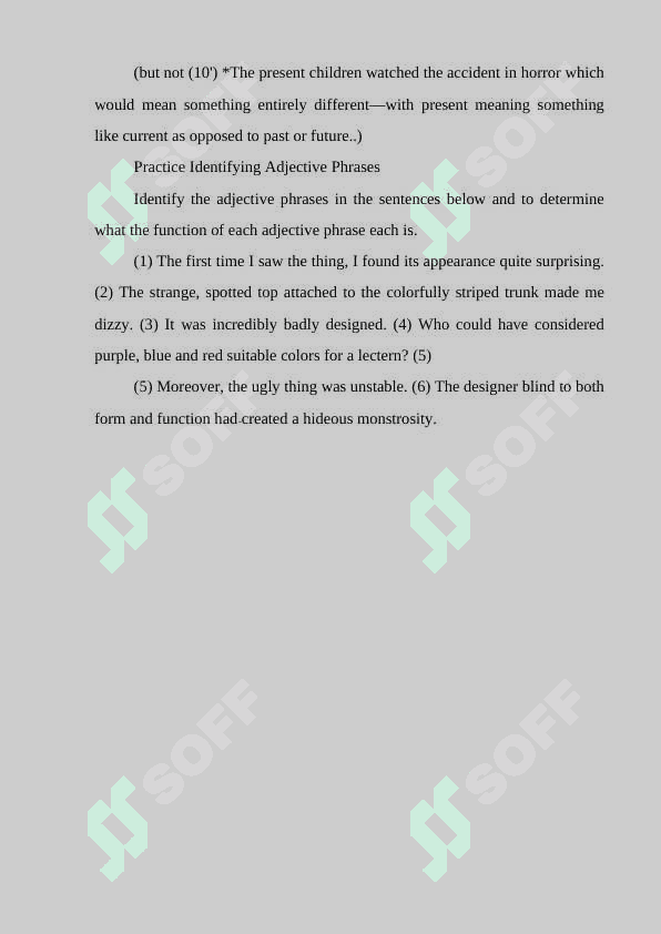 Modification and complementation in the adverbial group 8