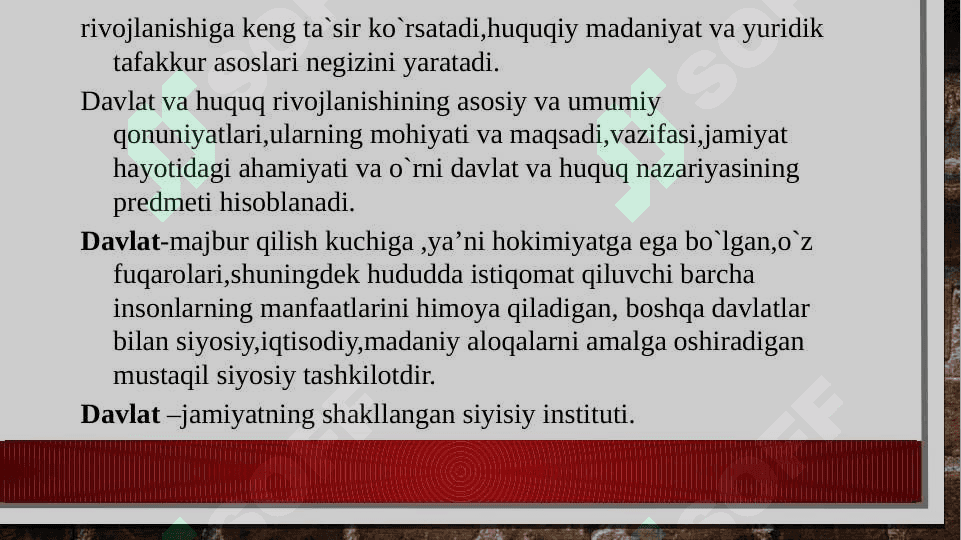 Davlat va huquq nazariyasi 4