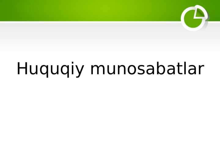 Huquqiy munosabat