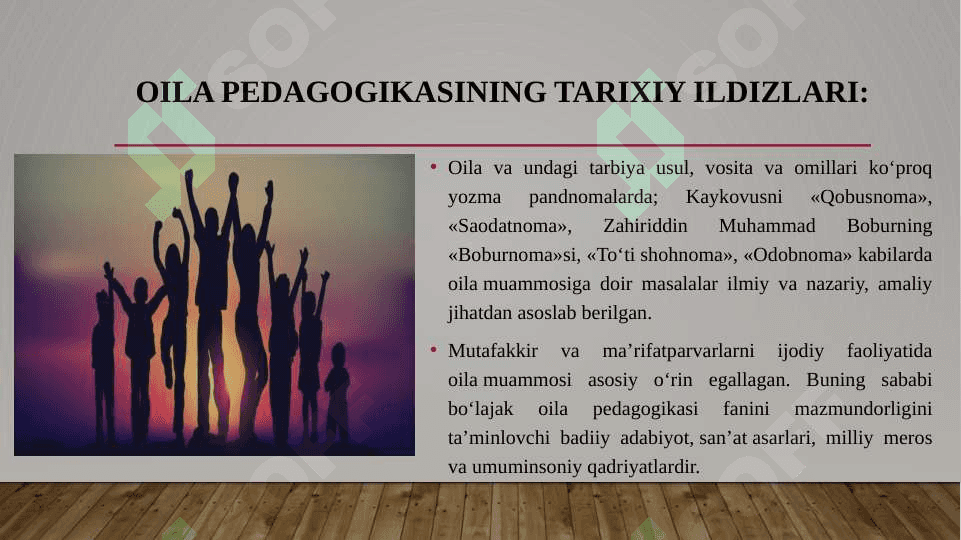 Oila pedagogikasi fan sifatida 7