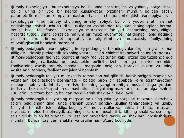 Ijtimoiy pedagogik faoliyatda  texnologiyalar 7