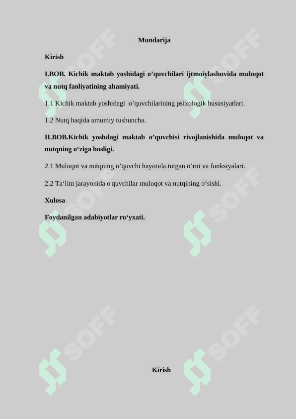 Kichik maktab yoshidagi o‘quvchilarning ijtimoiylashuvi omili sifatida nutqning rivojlanishi. 2