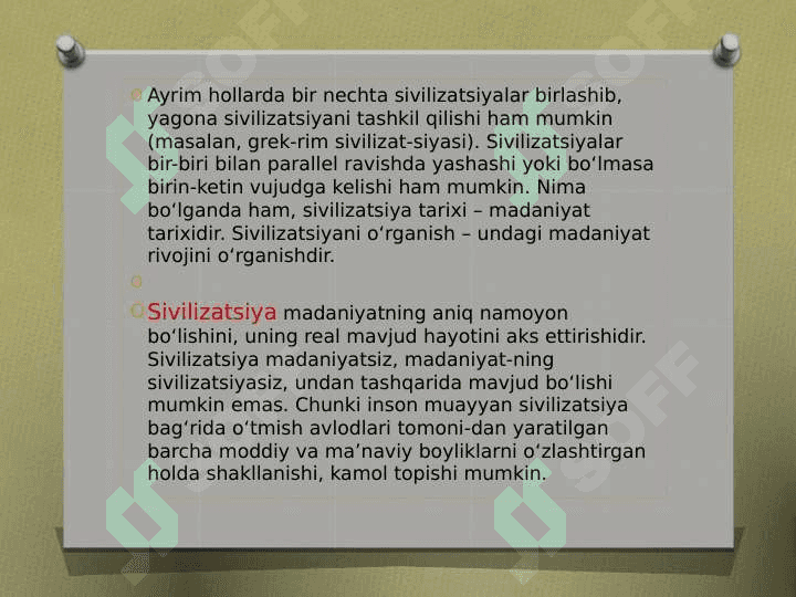 Ma’daniyat va Svilizatsiya 4