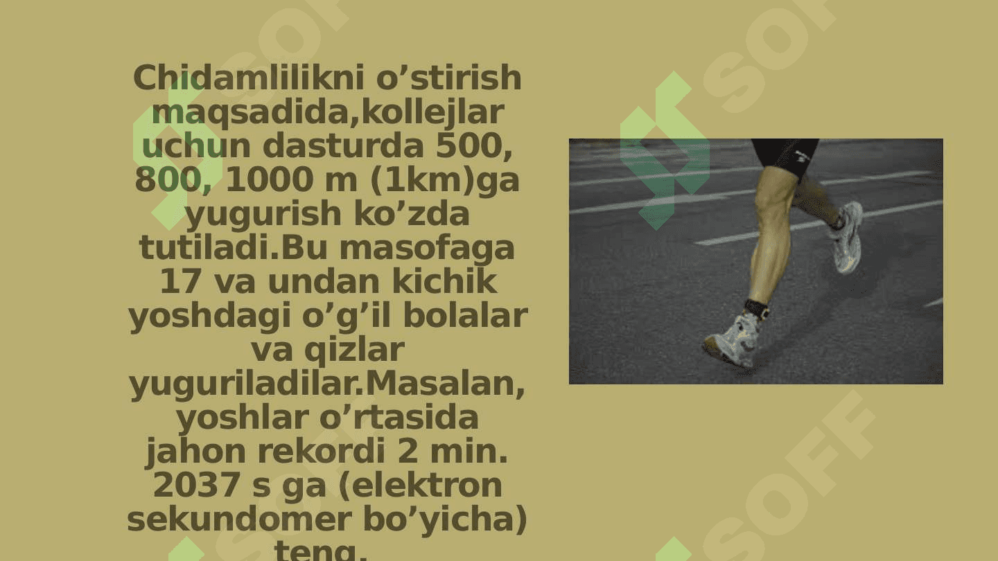 KROSS YUGURISH TEXNIKA VA TAKTIKASINI O'RGATISH 2