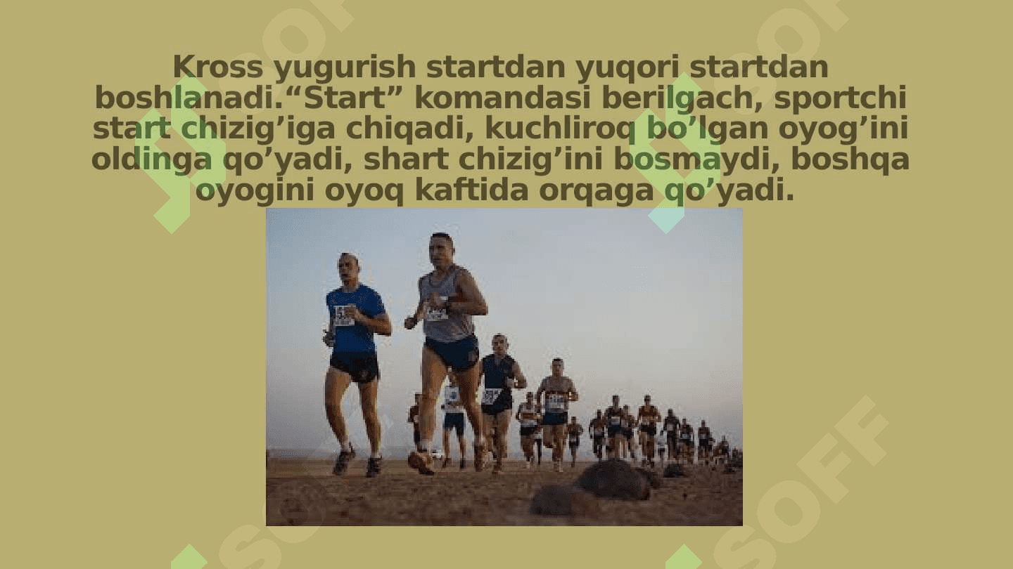 KROSS YUGURISH TEXNIKA VA TAKTIKASINI O'RGATISH 4