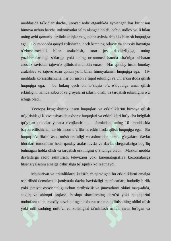 O’zbekiston respublikasida ommaviy axborot  vositalarining faoliyati 4