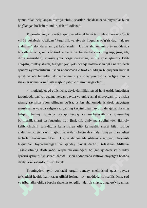 O’zbekiston respublikasida ommaviy axborot  vositalarining faoliyati 5