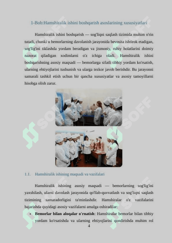 Hamshiralik ishini boshqarish asoslarining... . Hamshiralik ishini tashkil etish va boshqarishda boshqaruv usullari va ularning turlari, mohiyati 4