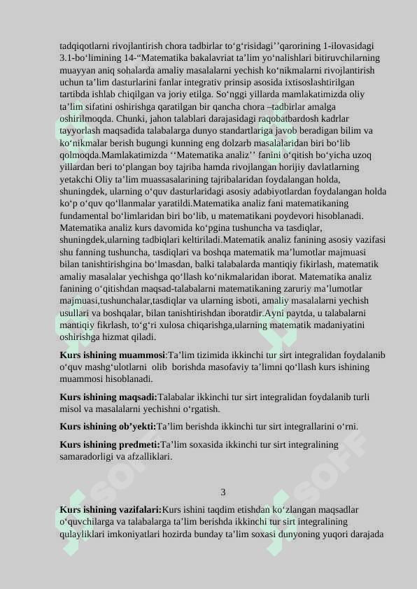 Ikkinchi tur sirt integrali 3