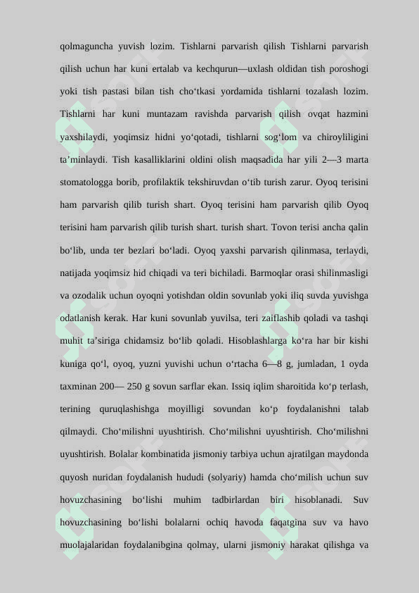 SHAXSIY GIGIYENA, SHAXSIY GIGIYENA, KIYIM-KECHAK GIGIYENASI 4