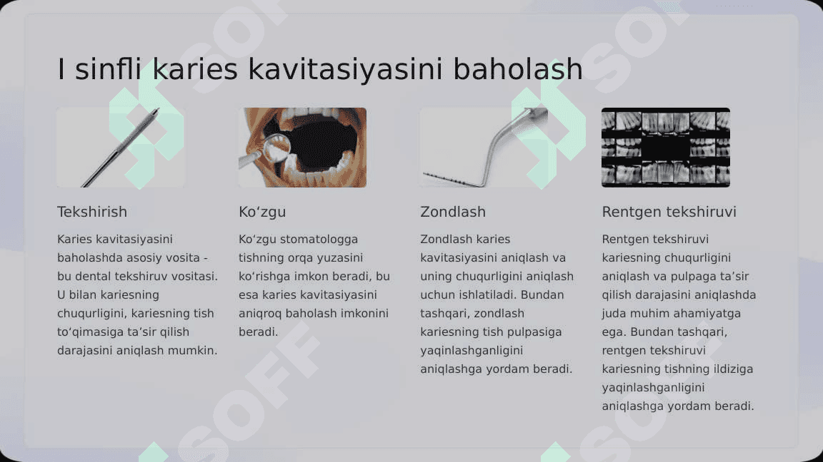 Blek bo‘yicha I - II  sinfli karies  kovaklarini  restavratsiya  qilishning klinik  tamoyillari. 5