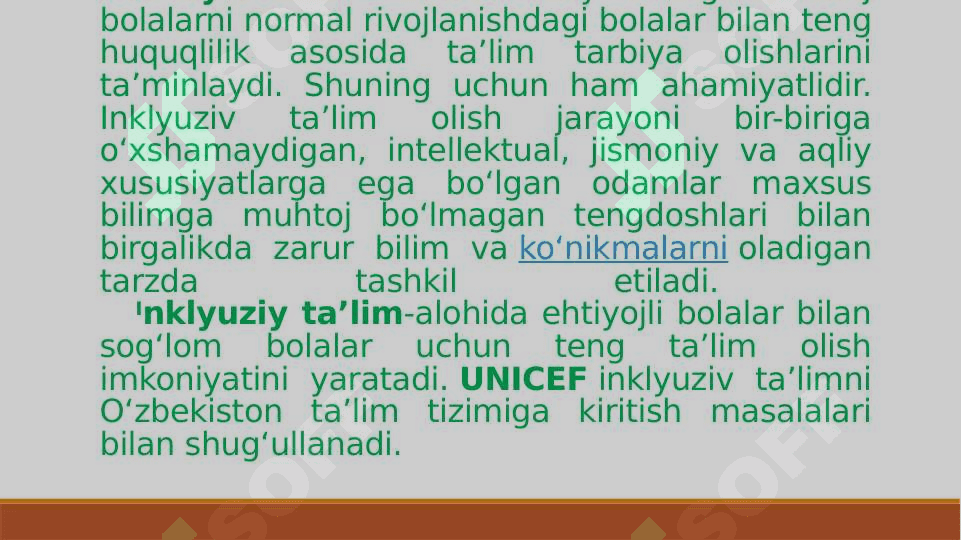 Inklyuziv ta'lim modellari 4