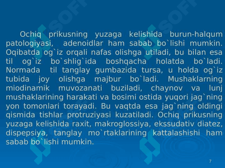 Ochiq prikus 7