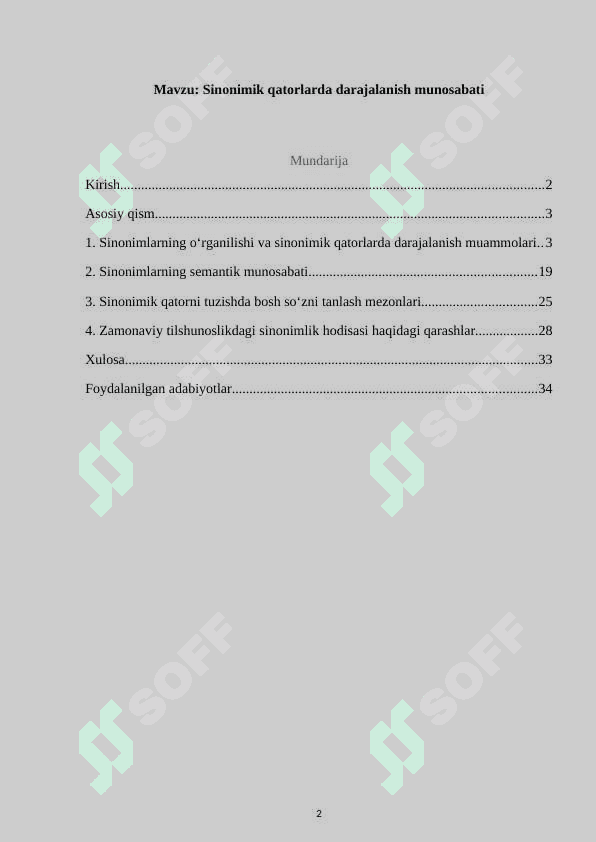 Sinonimik qatorlarda darajalanish munosabati 2