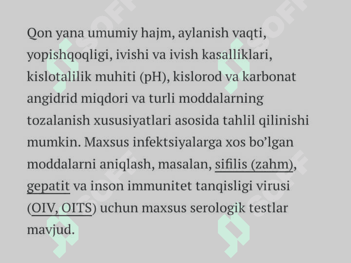 LABORATORIYA TEKSHIRUVI UCHUN MATERIALLAR YIG’ISH: SIYDIK, QON, BALG’AM. 8