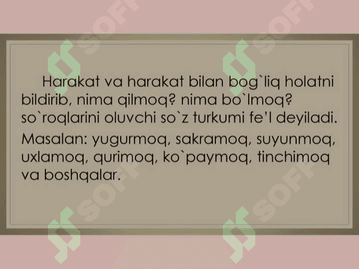 Fe'l so`z turkumi 3