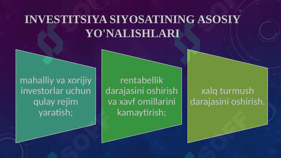 Rossiya Federatsiyasi va o’zbekiston respublikasi investitsion siyosati 4