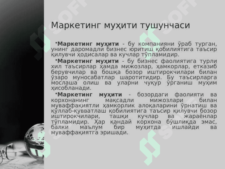 marketing asoslari ;marketing muhiti pptx 3