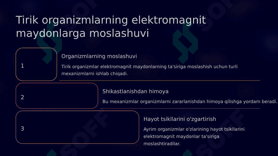 Elektr va magnit maydolari va ularnnig tirik organizmga ta’siri 7
