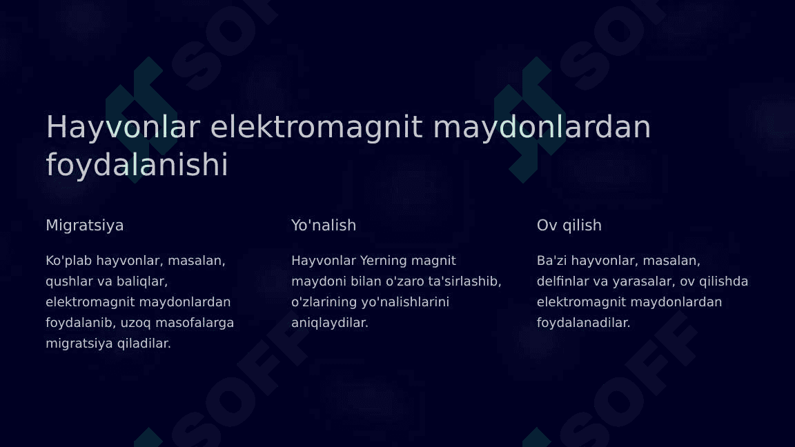 Elektr va magnit maydolari va ularnnig tirik organizmga ta’siri 8