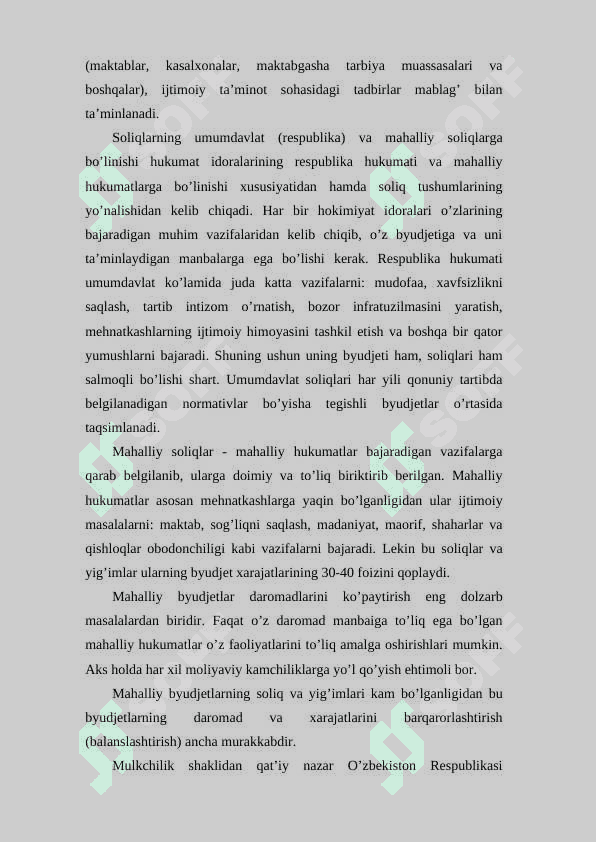 Jismoniy shaxs tushunchasi, jismoniy shaxslar soliqlari 2