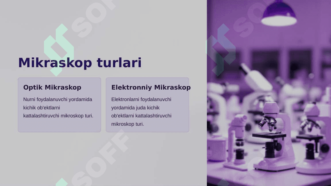 Mikraskopning tuzilishi va uning kattalashtirishi 8