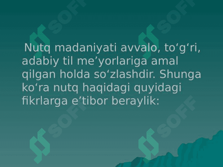 Til va nutq munosabatlari . Nutqning komunikativ xususiyatlari. 3