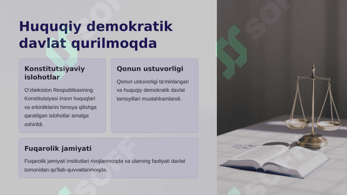 Yangi O'zbekistonda inson haq-huquqlari va erkinliklari kafolatining yaratilishi 2 3