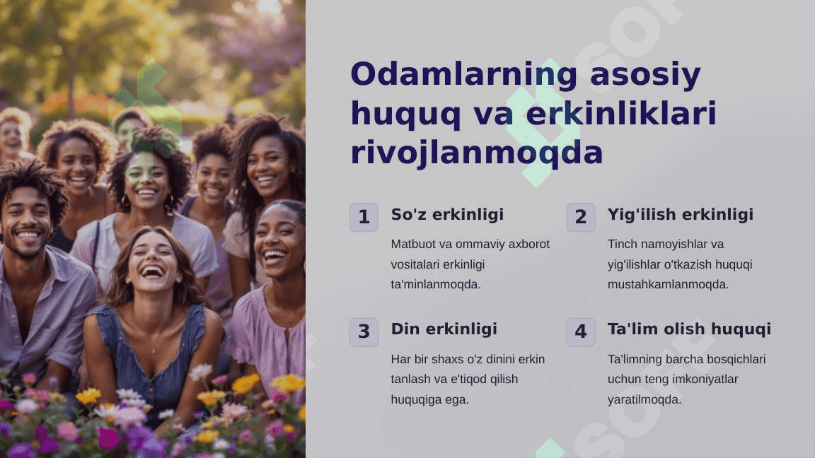 Yangi O'zbekistonda inson haq-huquqlari va erkinliklari kafolatining yaratilishi 2 6