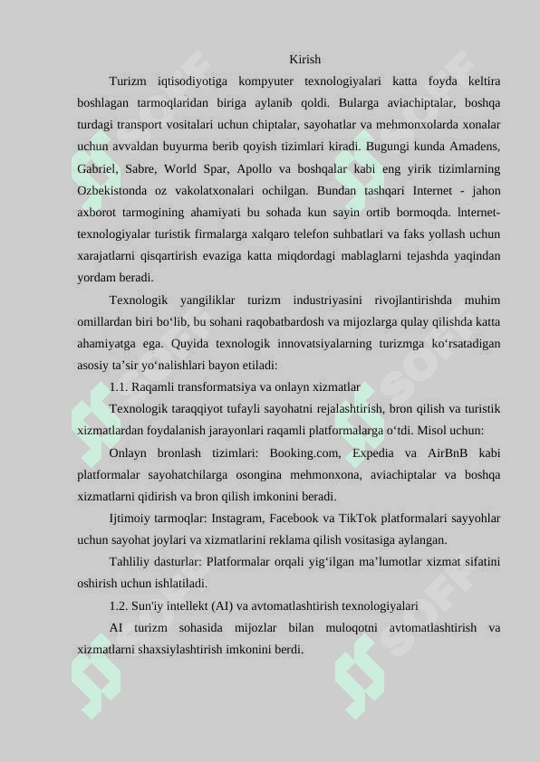Turizm industriyasida texnologik yangiliklarni boshqarish 2
