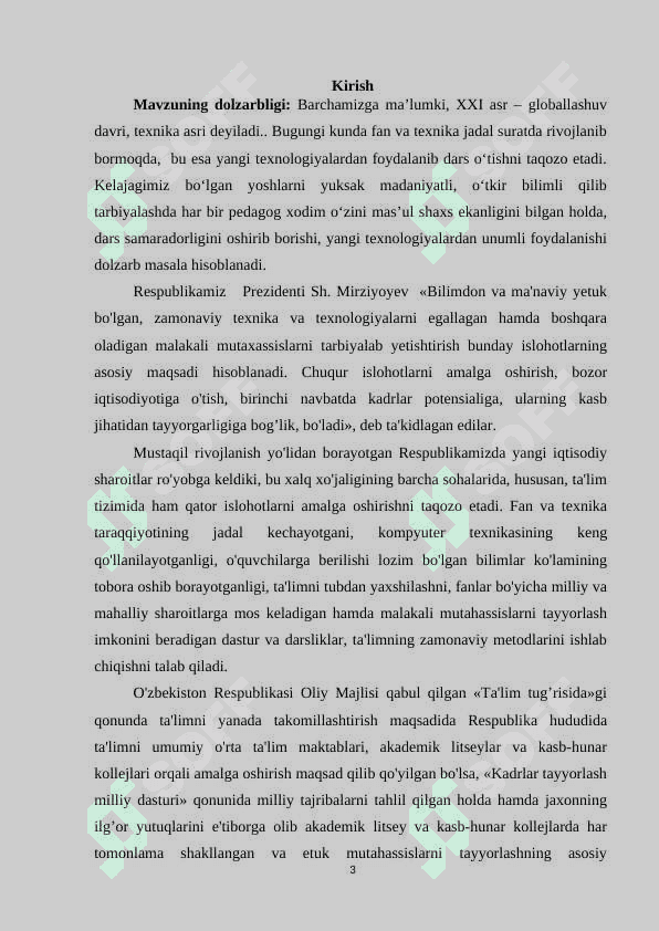 INFORMATIKA DARSLARIDA O`QUVCHILAR BILIM KO`NIKMA VA MALAKALARINI NAZORAT QILISH BAHOLASHNING ZAMONAVIY VOSITALARI 3
