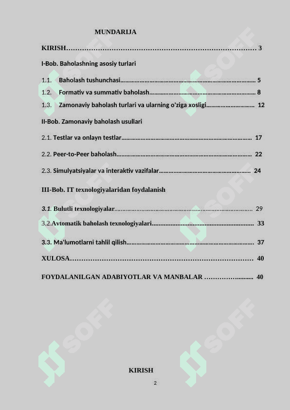 : Informatika darslarida oʻquvchilar bilim koʻnikma va malakalarini nazorat qilish baholashning zamonaviy metodlari 2