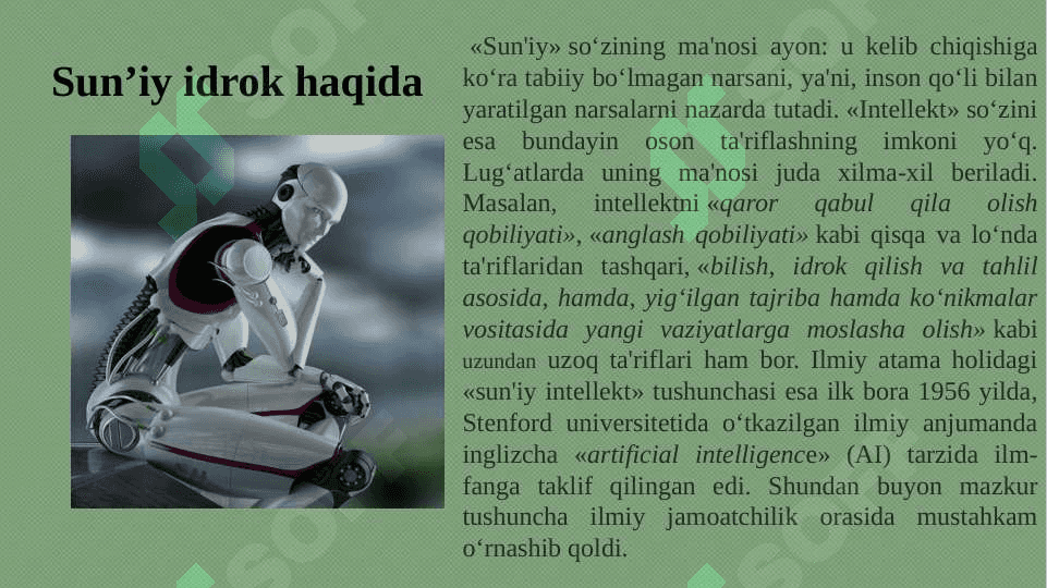 Sun`iy intelekt tizimlari 3