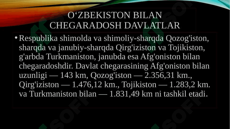 O‘zbekiston Respublikasining ma’muriy-hududiy  va davlat  tuzilish, davlat hokimiyatini amalga oshirishga doir normalar, moliya, pul va bank tizimi, mudofaa va xavfsizlik 5