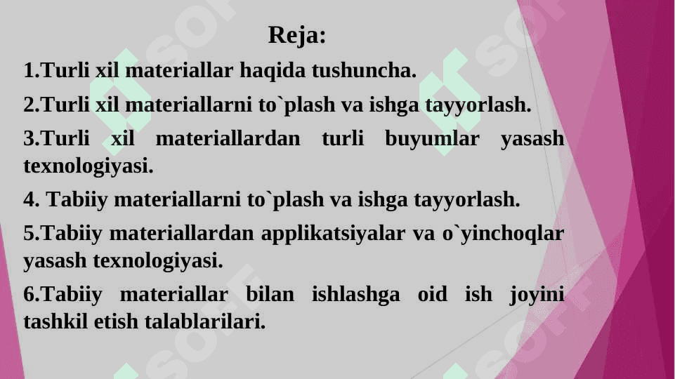 Turli xil va tabiiy materiallardan amaliy darslarni tashkil etish metodikasi. 2