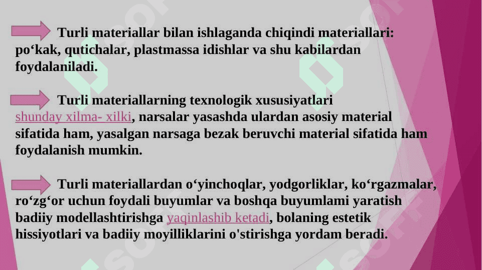 Turli xil va tabiiy materiallardan amaliy darslarni tashkil etish metodikasi. 3
