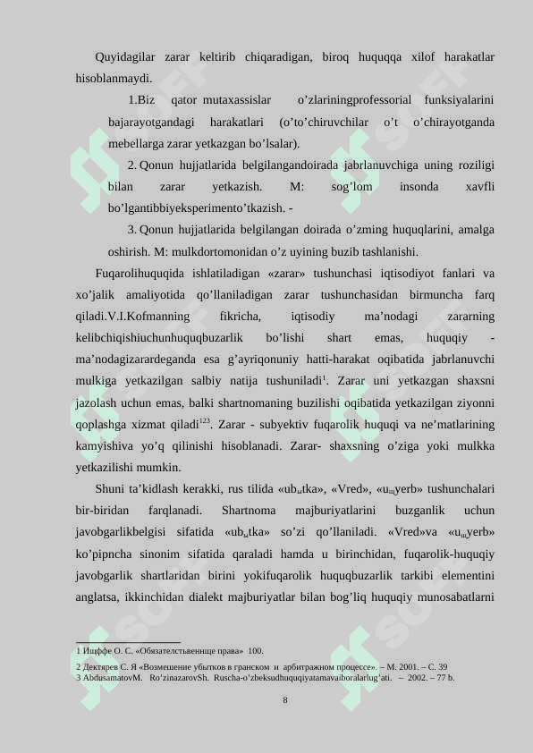 Fuqarolik-huquqiy javobgarlik 8
