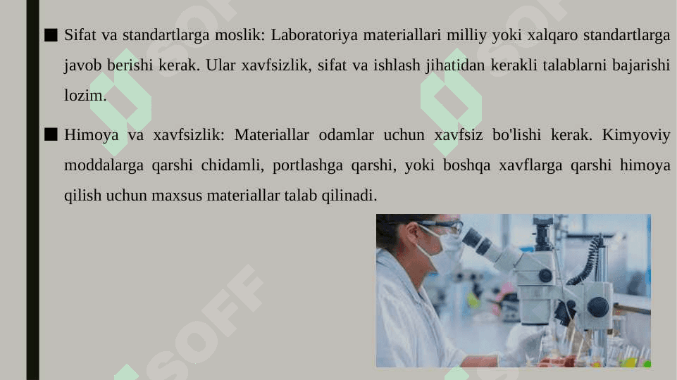 Korxona laboratoriyalarida texnik materiallarga qõyiladigan talablar 3