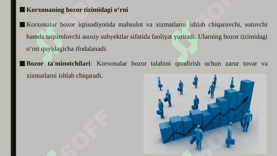 Korxonalarning bozor tizimidagi o’rni va iqtisodiy faoliyatining xususiyatlari 3