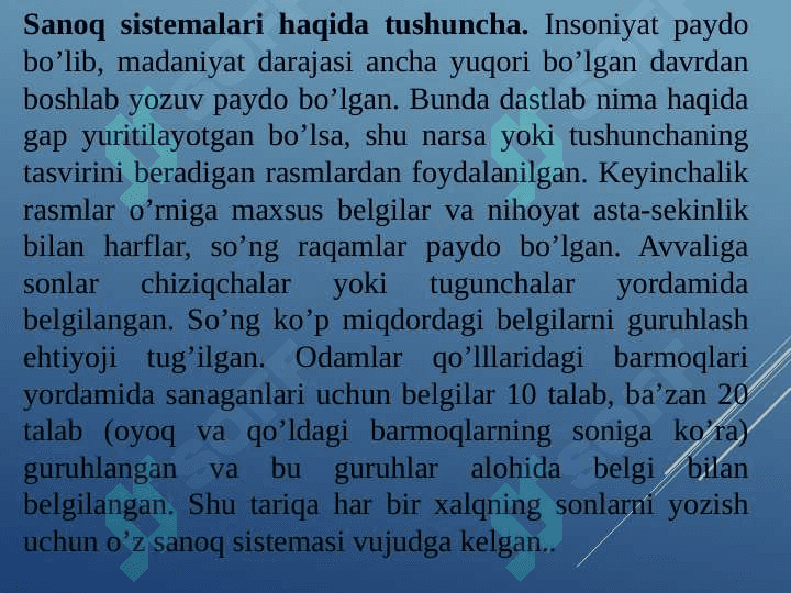 Sanoq sistemalari 2