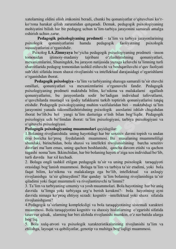 YOSH VA PEDAGOGIK PSIXOLOGIYA FANINING TADQIQOT SOHASI VA MUAMMOLARI 5